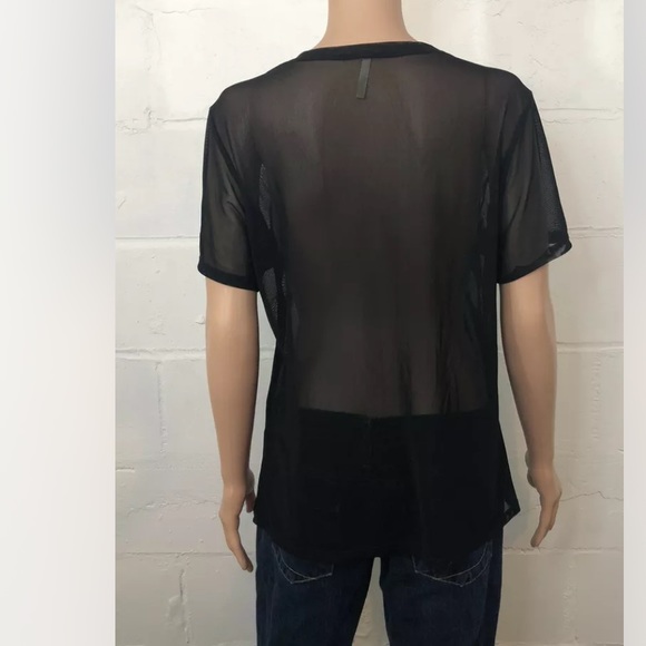 Emma & Sam Mesh Top Size M Black Denim # M20 - Picture 5 of 8